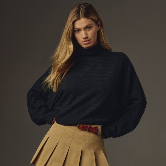 NWT | Pilcro Cozy Ribbed Turtleneck Batwing Pullover Anthropologie - Picture 3 of 10